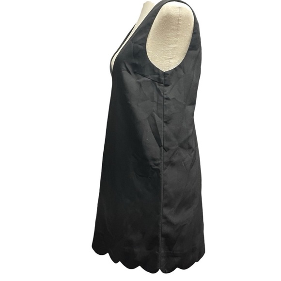 Elegant Black Scalloped Hem Dress - Picture 5 of 9